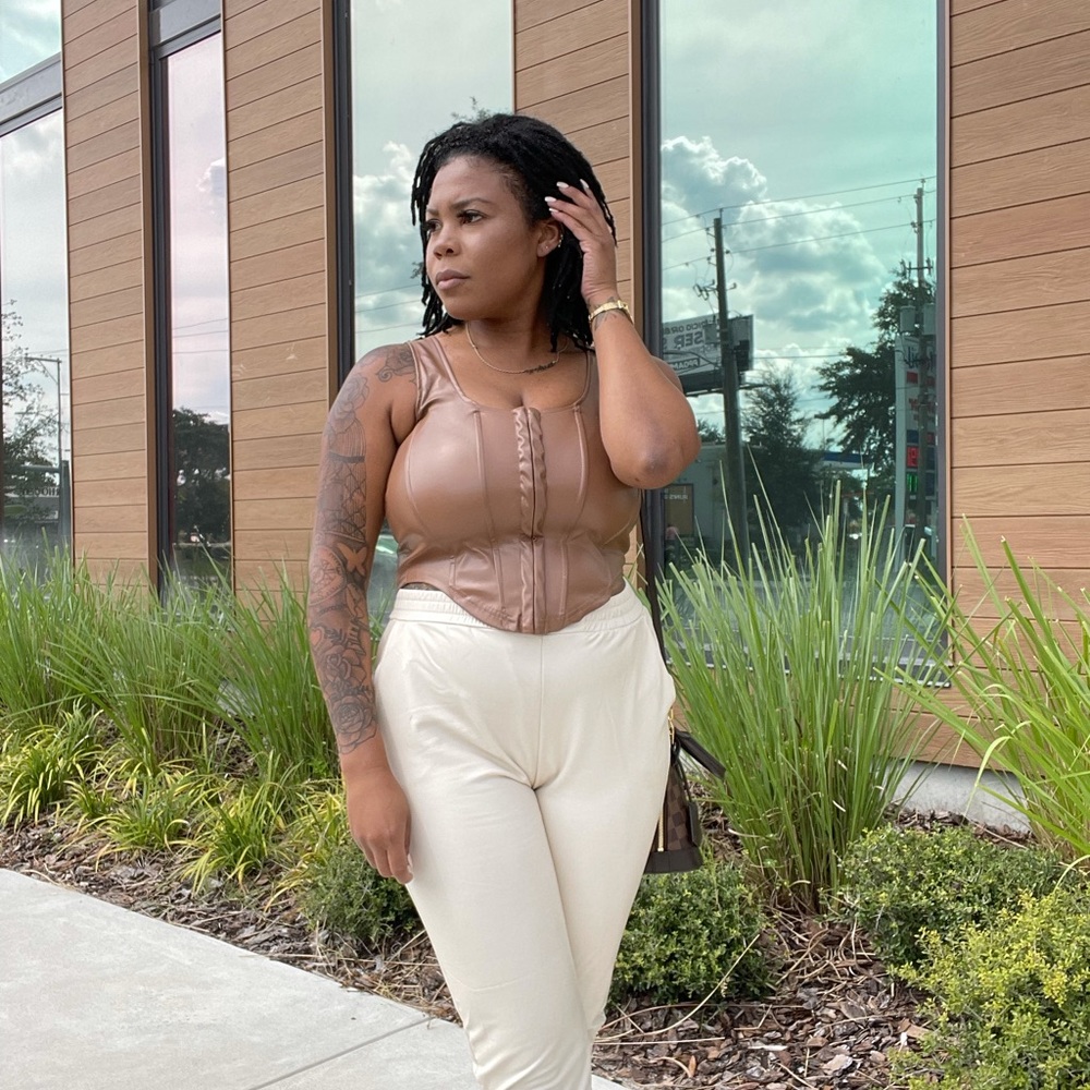 Corset-like top